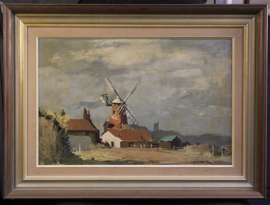 § Edward Wesson (1910-1983) Cley Mill, Suffolk, 11.5 x 17.5in.